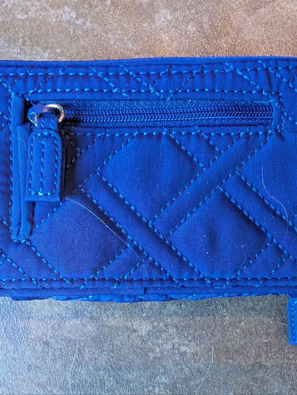 Vera Bradley Quilted Royal Blue Wristlet Wallet - Picture 2 of 7
